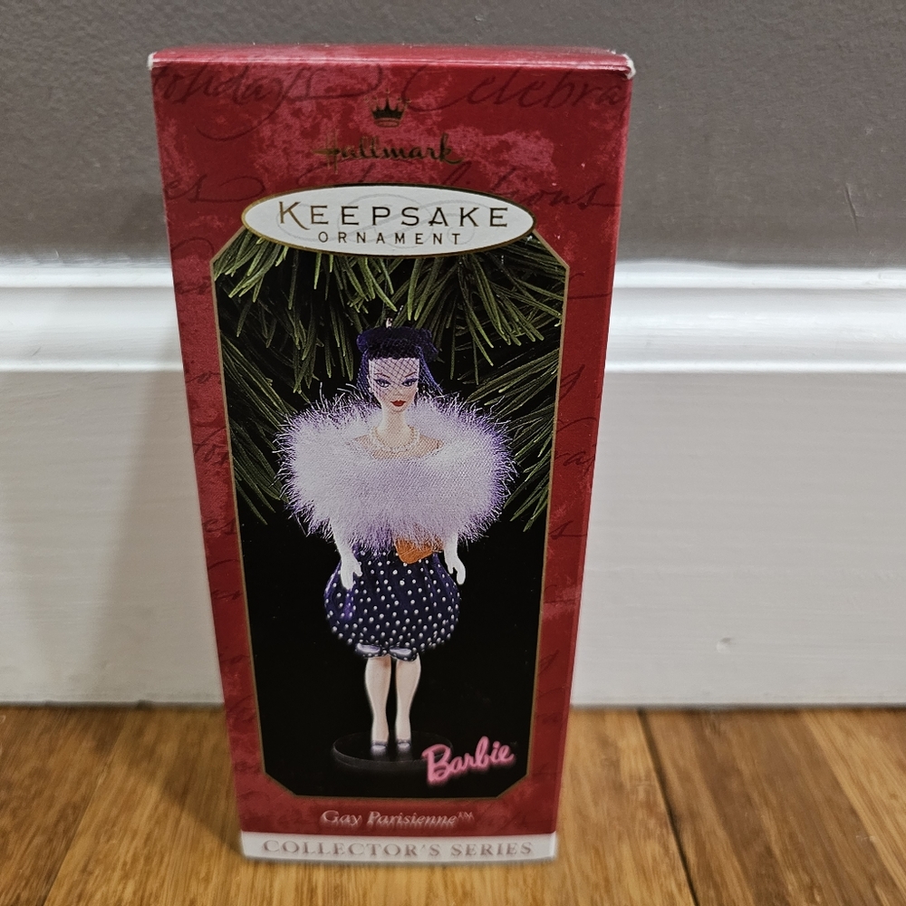 ✨️ New Barbie Hallmark Christmas Ornament 1999 Gay Parisienne